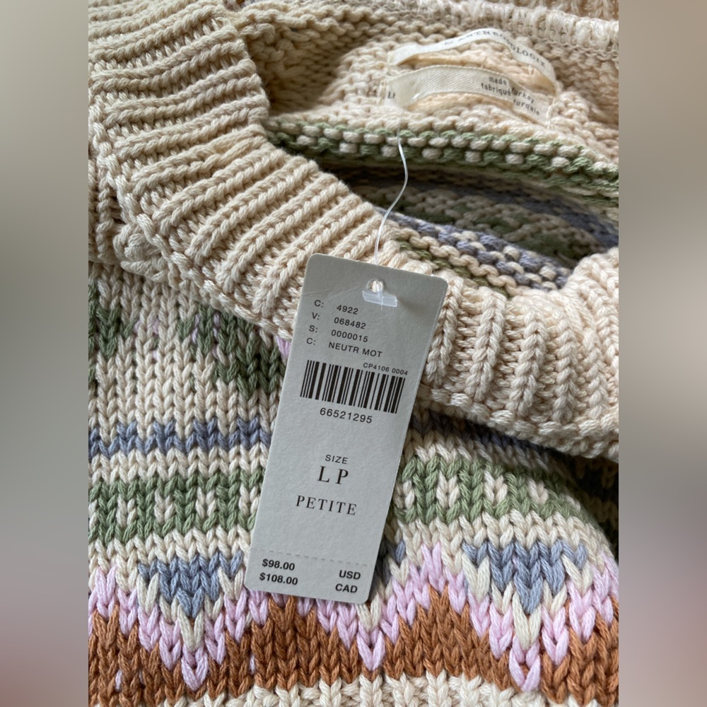 Anthropologie Scalloped Sleeveless Vest new with tag LP PL petite - Picture 5 of 9